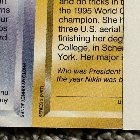 Uncut sheet of Sports Illustrated for Kids cards from Series 3 March 1997 - Picture 8 of 9